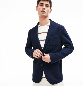 Lacoste Stretch Cotton Jersey Piqué Blazer - Blejzr Pánské Tmavě Blankyt Blankyt | CZ-X8gASF